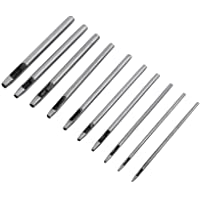 Herramienta de Hueco de Perforación Punzón de Perforar de Cuero para Artesanía de Cueco 10pcs 0.5-5mm